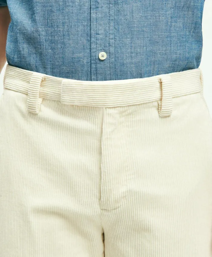 Chinos andamp Casual Pants Men Brooks Brothers Slim Fit Cotton WideWale Corduroy Pants Natural
