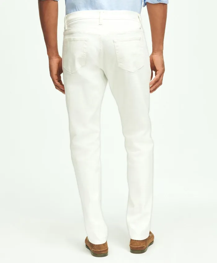 Chinos andamp Casual Pants Men Brooks Brothers Slim Fit Denim Jeans White