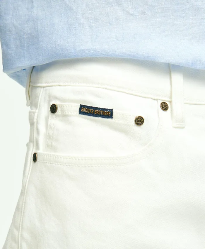 Chinos andamp Casual Pants Men Brooks Brothers Slim Fit Denim Jeans White