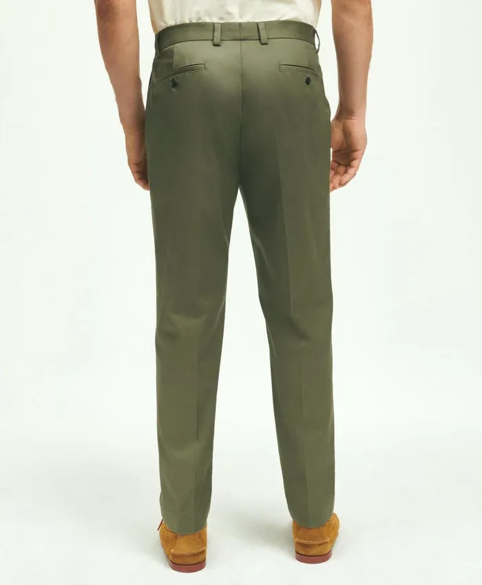 Chinos andamp Casual Pants Men Brooks Brothers Slim Fit Stretch Cotton Advantage Chino Pants Dark Green