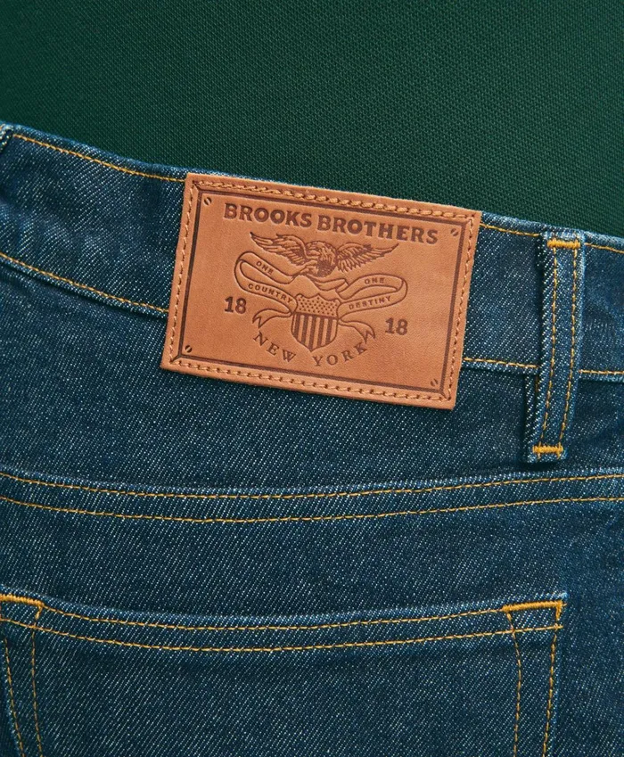 Chinos andamp Casual Pants Men Brooks Brothers Straight Fit Denim Jeans Dark Blue