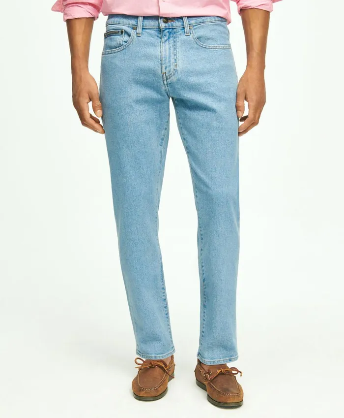 Chinos andamp Casual Pants Men Brooks Brothers Straight Fit Denim Jeans Light Blue Chinos andamp Casual Pants Men Brooks Brothers Straight Fit Denim Jeans Light Blue