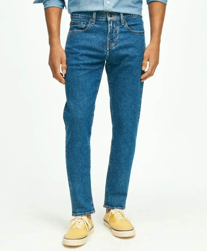 Chinos andamp Casual Pants Men Brooks Brothers Straight Fit Denim Jeans Medium Blue Chinos andamp Casual Pants Men Brooks Brothers Straight Fit Denim Jeans Medium Blue