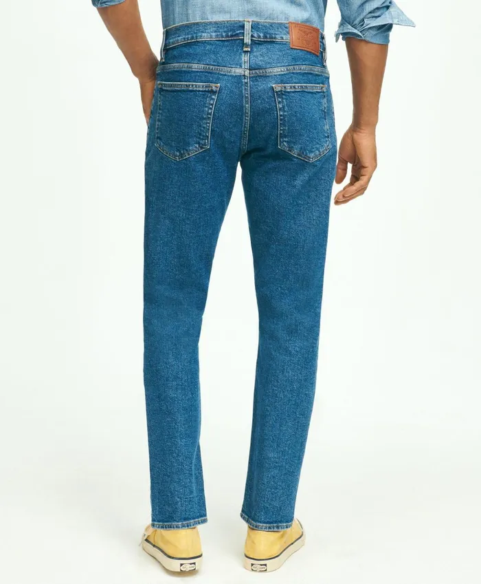 Chinos andamp Casual Pants Men Brooks Brothers Straight Fit Denim Jeans Medium Blue