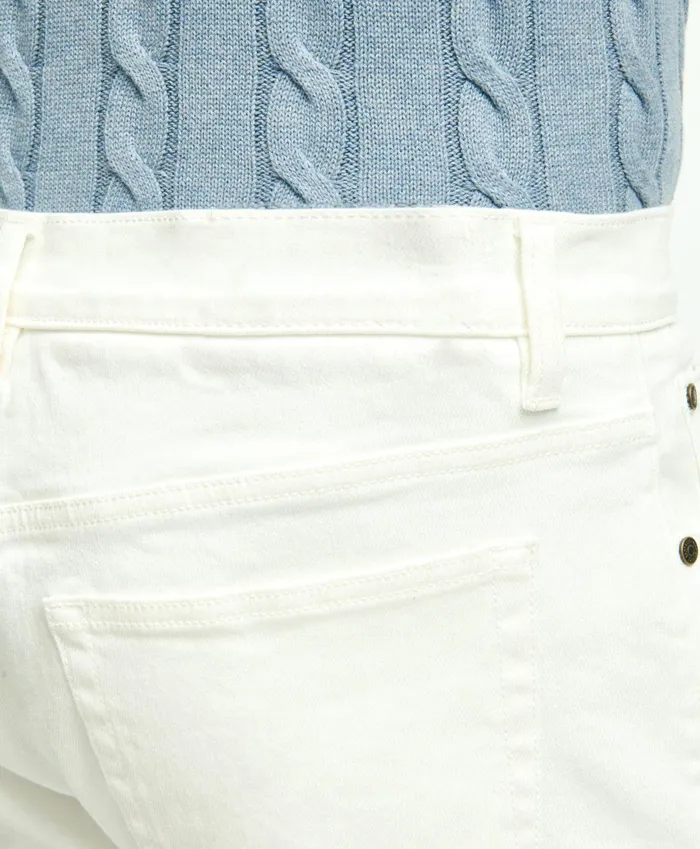 Chinos andamp Casual Pants Men Brooks Brothers Straight Fit Denim Jeans White