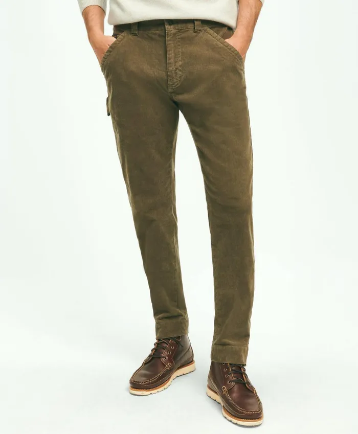 Chinos andamp Casual Pants Men Brooks Brothers Stretch Cotton Corduroy Carpenter Pants Olive Chinos andamp Casual Pants Men Brooks Brothers Stretch Cotton Corduroy Carpenter Pants Olive