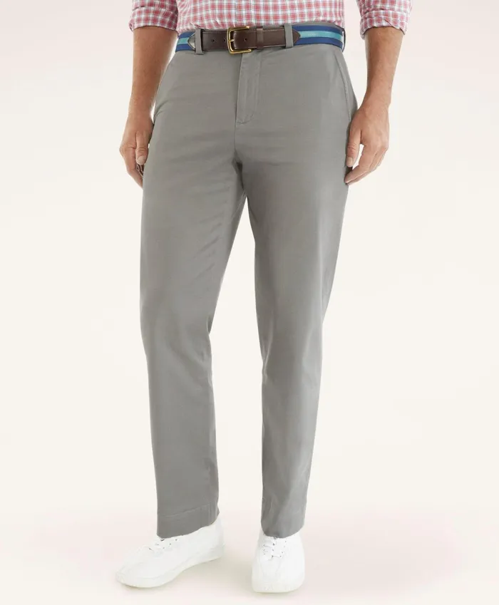 Chinos andamp Casual Pants Men Brooks Brothers Washed Stretch Chino Pants Grey