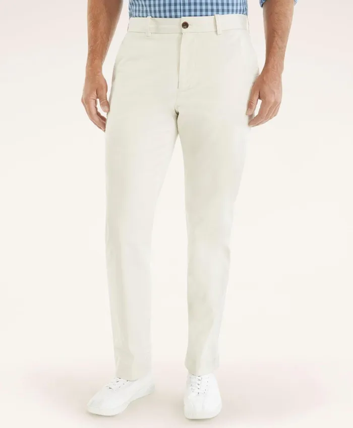Chinos andamp Casual Pants Men Brooks Brothers Washed Stretch Chino Pants Natural