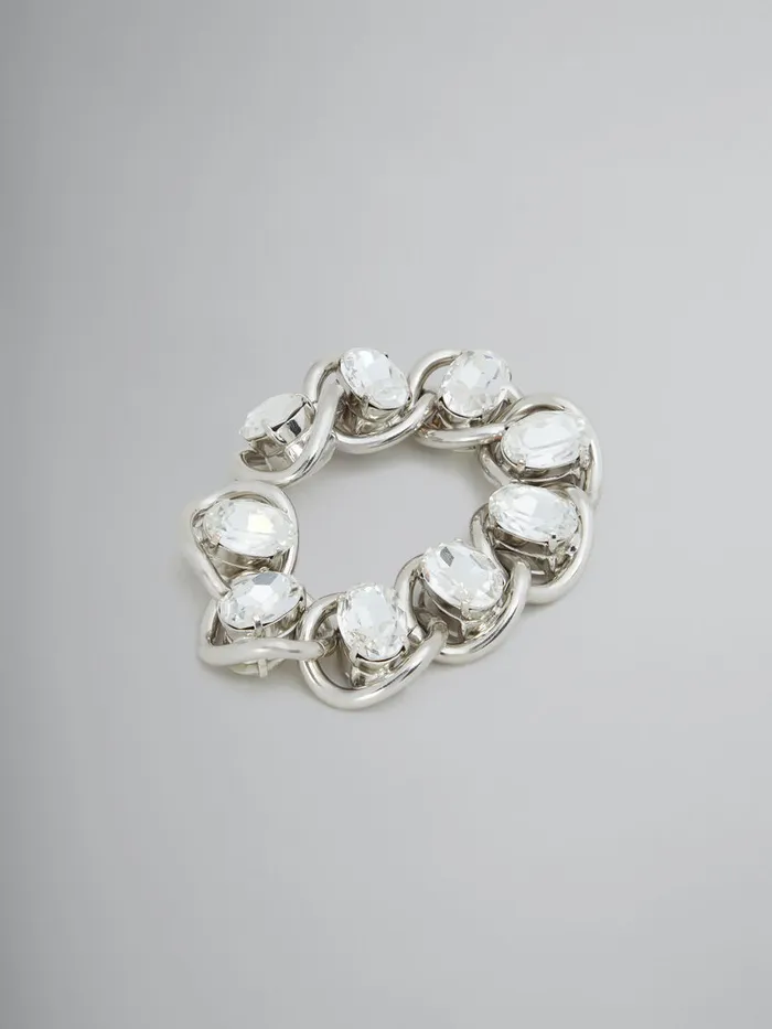 Chunky Chain Bracelet With Rhinestones Women Marni Bracelets