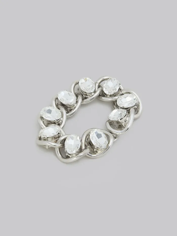Chunky Chain Bracelet With Rhinestones Women Marni Bracelets