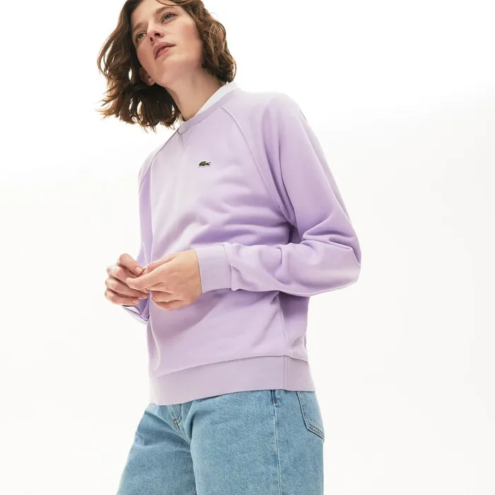 Classic Crewneck Fleece Sweatshirt PurpleGreen Womens Lacoste Sweaters and Sweatshirts Gift 4 You Classic Crewneck Fleece Sweatshirt PurpleGreen Womens Lacoste Sweaters and Sweatshirts Gift 4 You