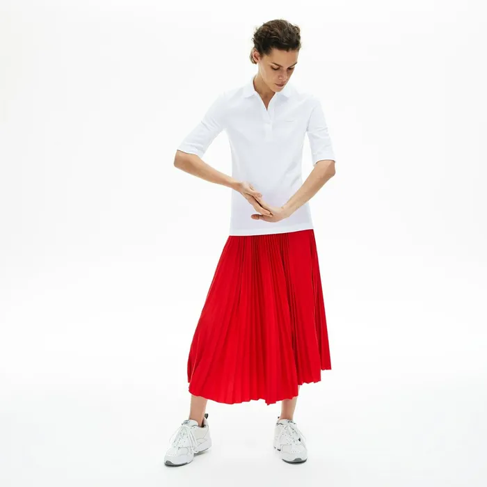 ClassicFit Cotton Polo White Womens Lacoste Polos For Sale Online