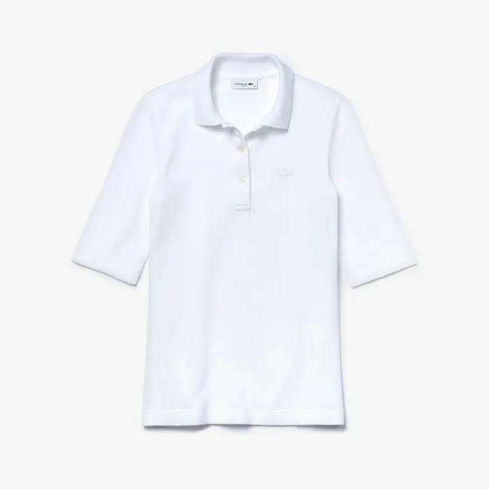 ClassicFit Cotton Polo White Womens Lacoste Polos For Sale Online