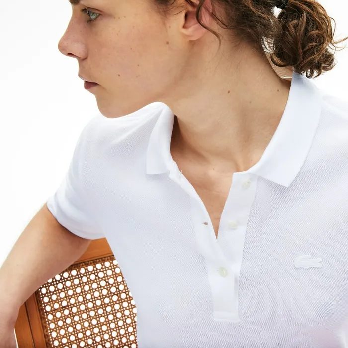 ClassicFit Cotton Polo White Womens Lacoste Polos For Sale Online