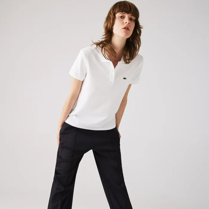 Classic Fit Soft Cotton Petit Piqu Polo Shirt White Womens Lacoste Polos Outlet Classic Fit Soft Cotton Petit Piqu Polo Shirt White Womens Lacoste Polos Outlet