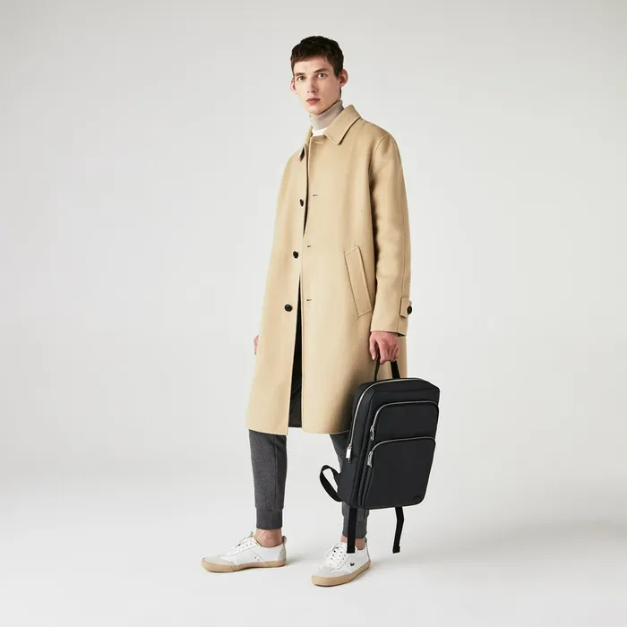 Classic Petit Piqu Backpack Black Mens Lacoste Bags On Sale