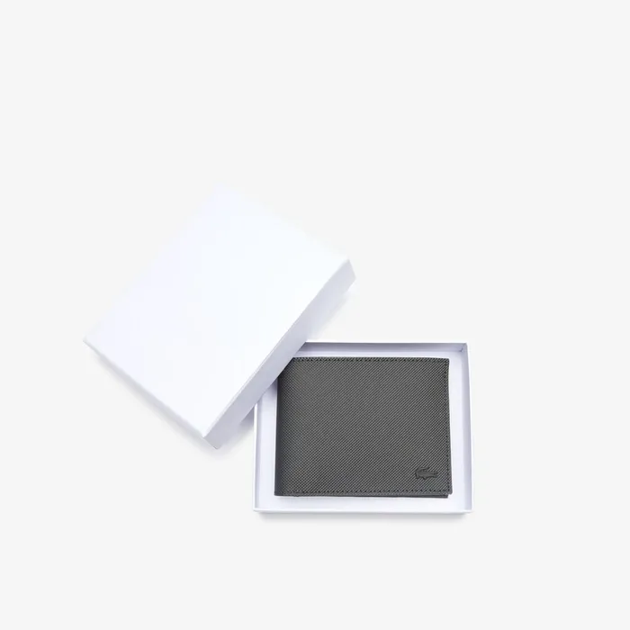 Classic Petit Piqu Six Card Wallet Black Mens Lacoste Small Leather Goods On Sale
