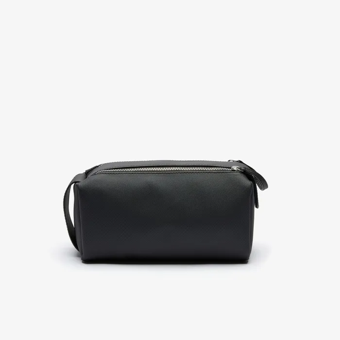 Classic Petit Piqu Toiletry Bag Black Mens Lacoste Small Leather Goods Gift Ideas