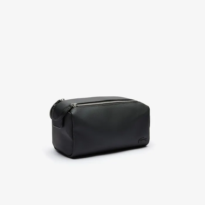 Classic Petit Piqu Toiletry Bag Black Mens Lacoste Small Leather Goods Gift Ideas