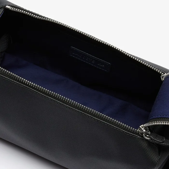 Classic Petit Piqu Toiletry Bag Black Mens Lacoste Small Leather Goods Gift Ideas
