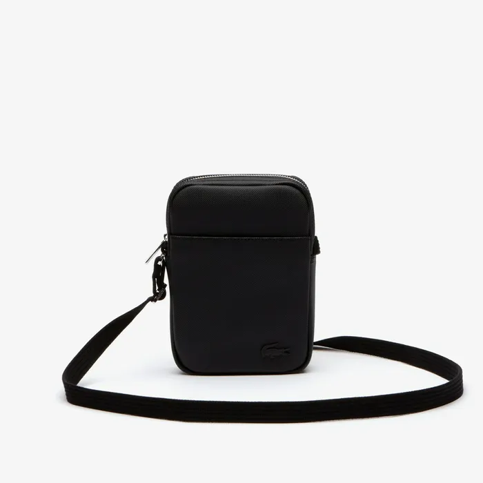 Classic Vertical Zip Bag Black Mens Lacoste Bags Store
