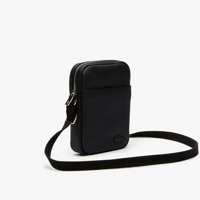 Classic Vertical Zip Bag Black Mens Lacoste Bags Store