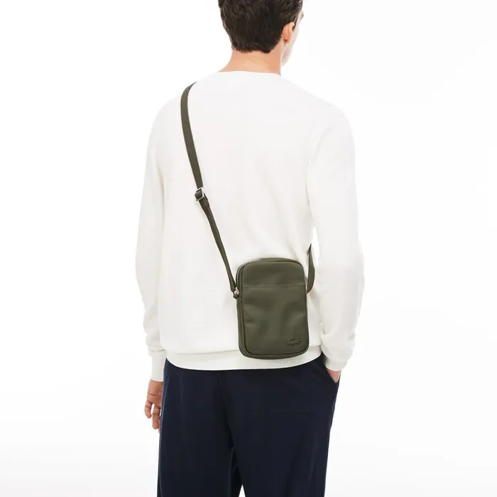 Classic Vertical Zip Bag Black Mens Lacoste Bags Store