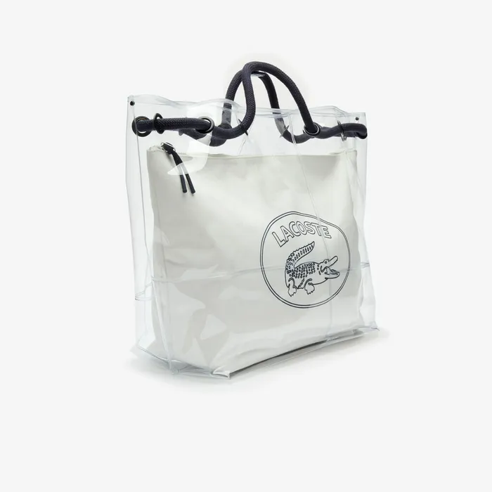 Clear Shopper Bag Transparent Peacoat Womens Lacoste Bags For Sale Online
