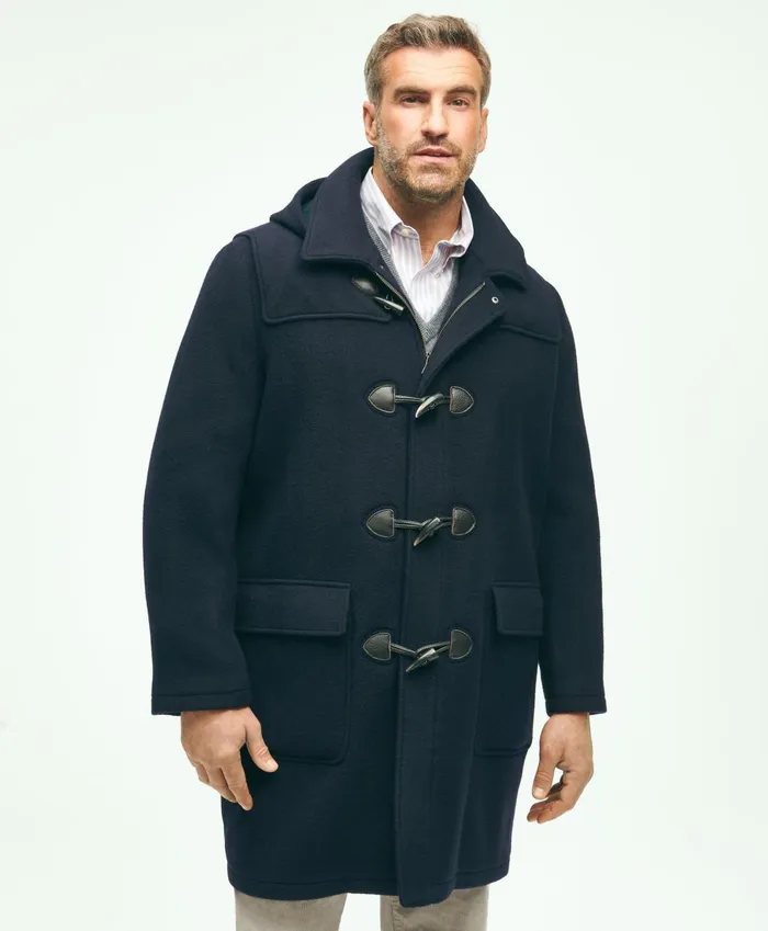 Coats andamp Jackets Men Brooks Brothers Big andamp Tall Classic Wool Duffle Coat Navy