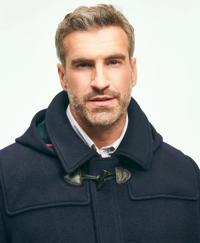 Coats andamp Jackets Men Brooks Brothers Big andamp Tall Classic Wool Duffle Coat Navy