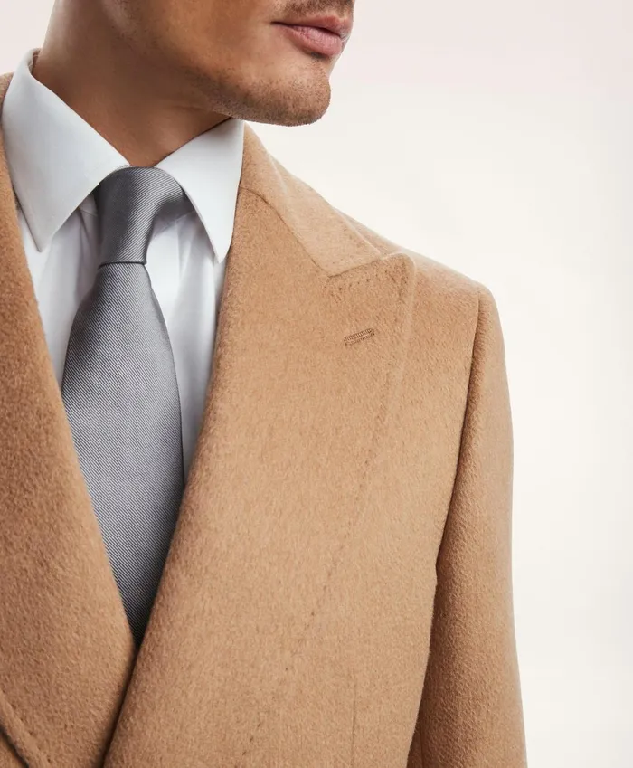 Coats andamp Jackets Men Brooks Brothers Camel Hair Peak Lapel Coat Brown