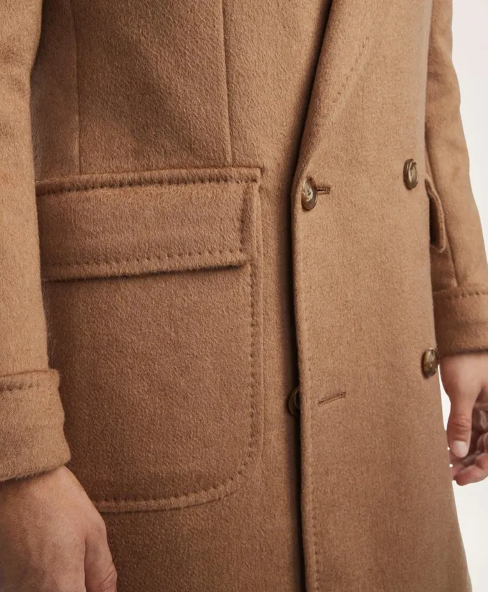 Coats andamp Jackets Men Brooks Brothers Camel Hair Peak Lapel Coat Brown