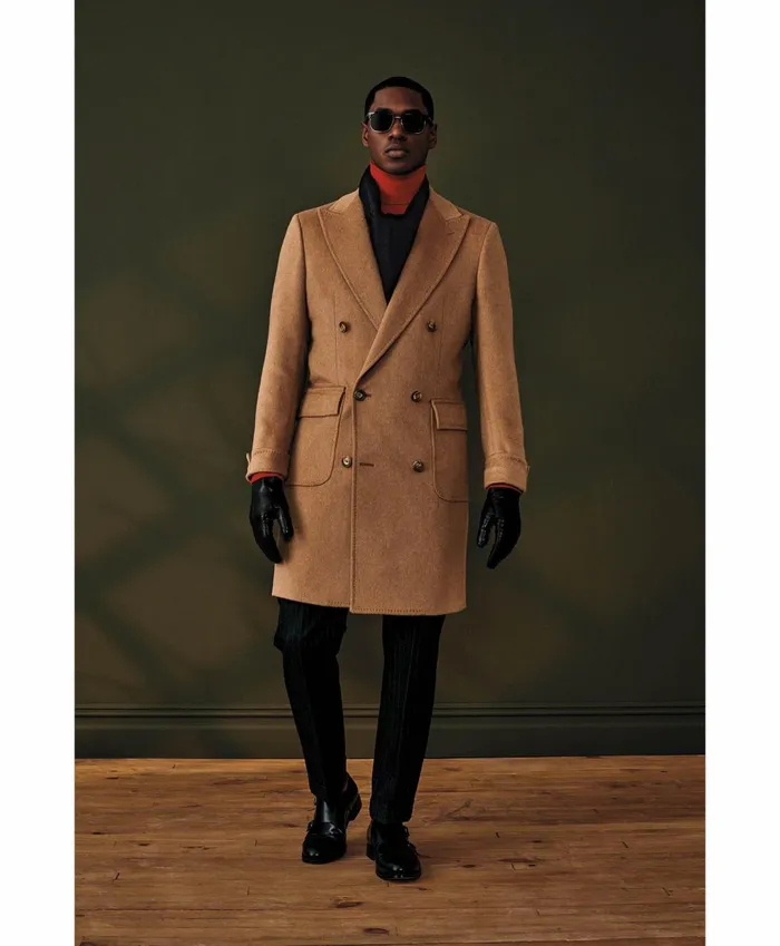 Coats andamp Jackets Men Brooks Brothers Camel Hair Peak Lapel Coat Brown