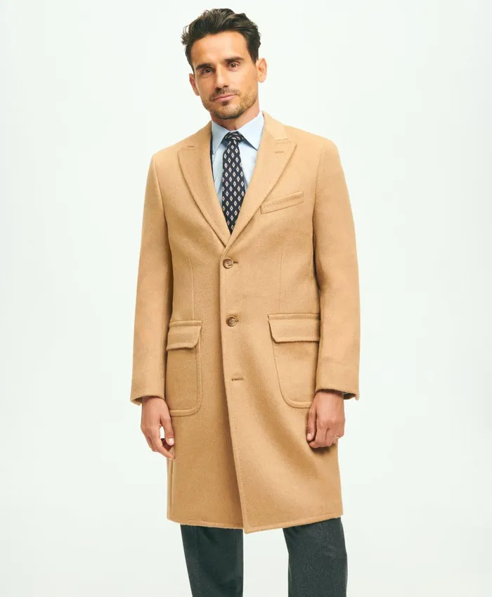 Coats andamp Jackets Men Brooks Brothers Camel Hair Polo Coat Brown
