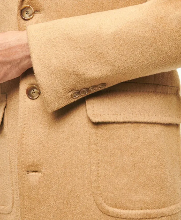 Coats andamp Jackets Men Brooks Brothers Camel Hair Polo Coat Brown
