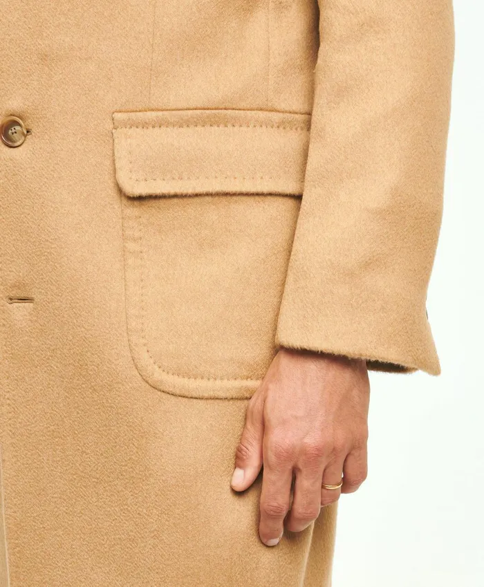 Coats andamp Jackets Men Brooks Brothers Camel Hair Polo Coat Brown