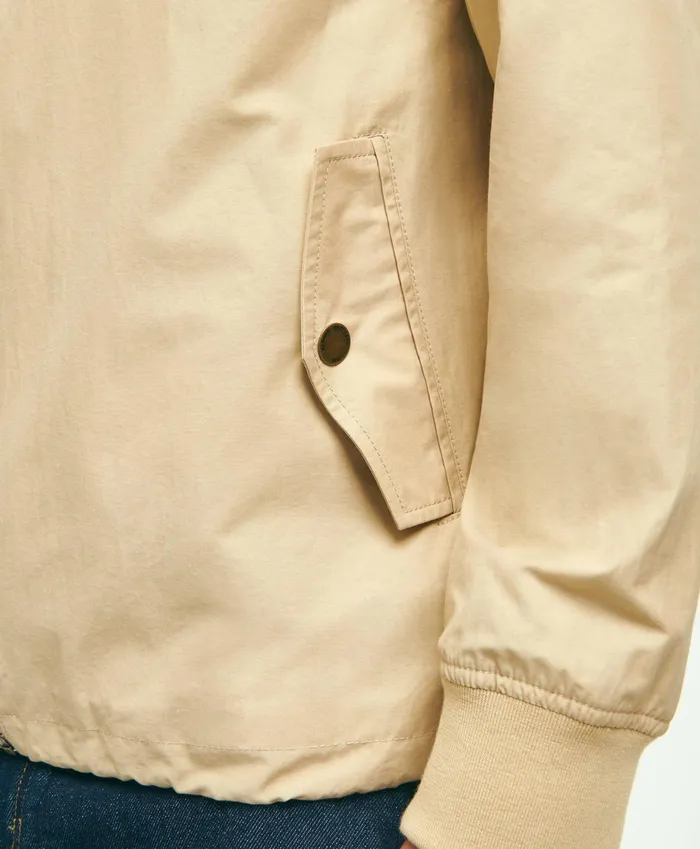 Coats andamp Jackets Men Brooks Brothers Cotton Blend Harrington Jacket Beige