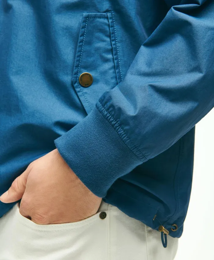 Coats andamp Jackets Men Brooks Brothers Cotton Blend Harrington Jacket Medium Blue