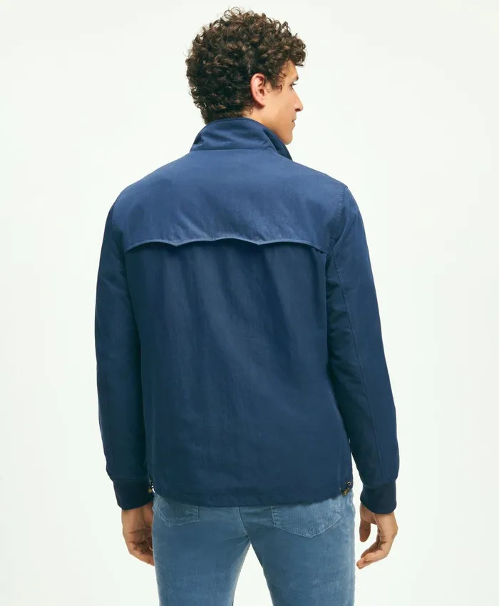 Coats andamp Jackets Men Brooks Brothers Cotton Blend Harrington Jacket Navy