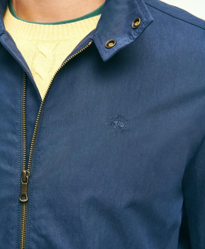 Coats andamp Jackets Men Brooks Brothers Cotton Blend Harrington Jacket Navy