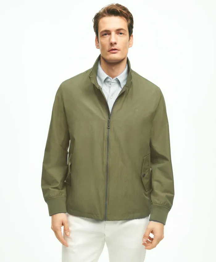 Coats andamp Jackets Men Brooks Brothers Cotton Blend Harrington Jacket Olive