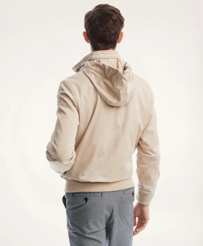 Coats andamp Jackets Men Brooks Brothers Cotton Bomber Jacket Dark Beige