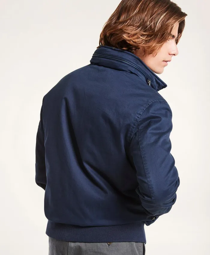 Coats andamp Jackets Men Brooks Brothers Cotton Bomber Jacket Navy