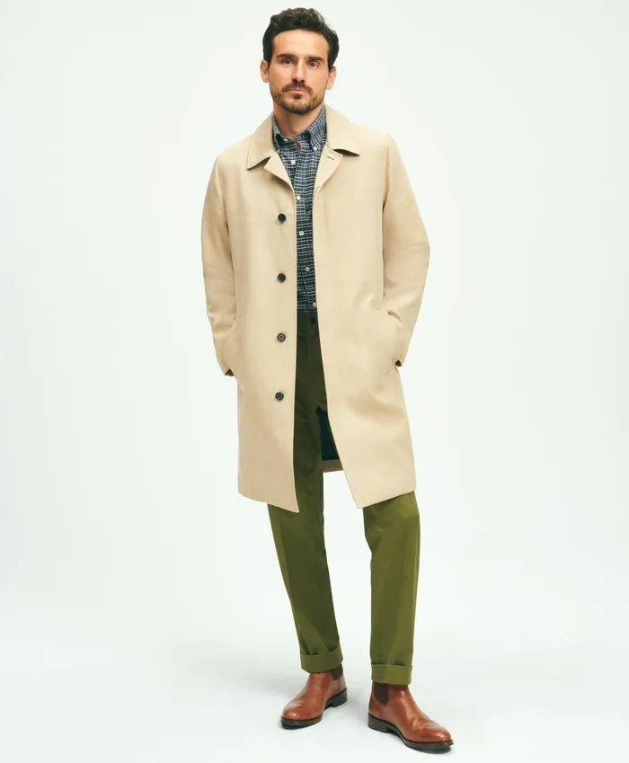 Coats andamp Jackets Men Brooks Brothers Cotton Driving Coat Tan