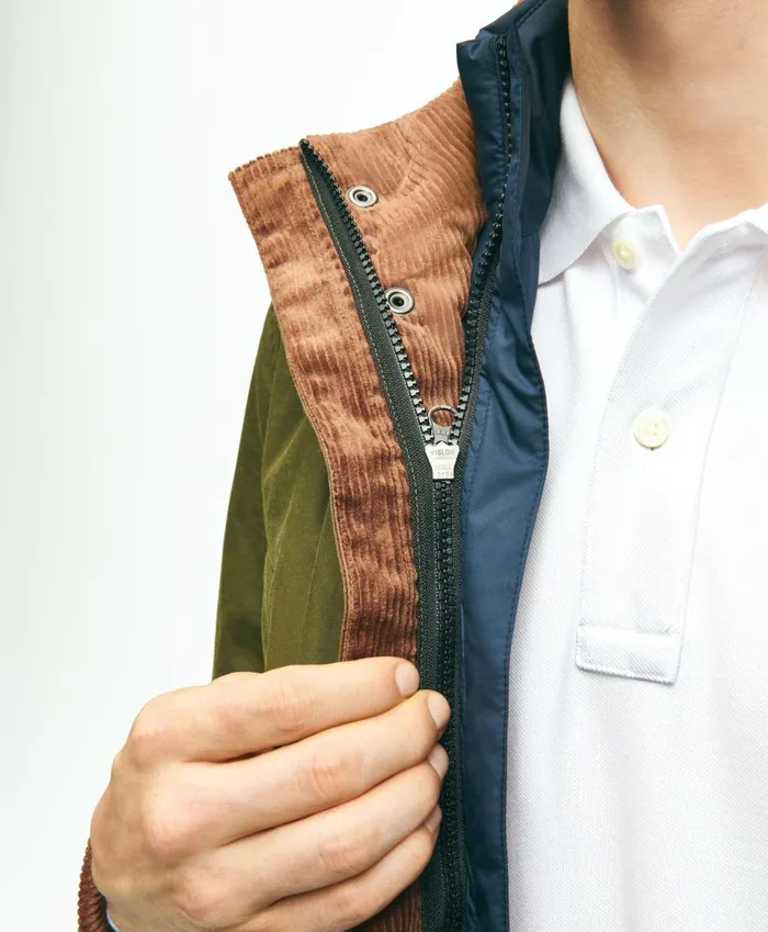 Coats andamp Jackets Men Brooks Brothers Cotton Waxed 3In1 Jacket Olive