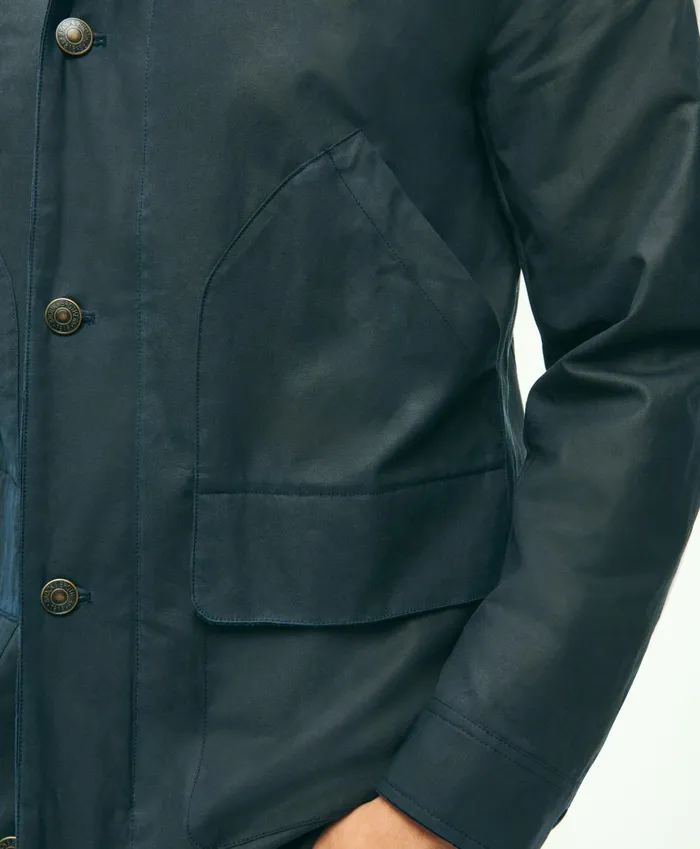 Coats andamp Jackets Men Brooks Brothers Cotton Waxed Chore Jacket Dark Blue