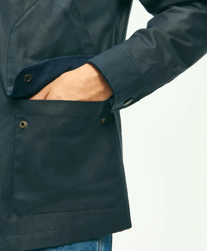 Coats andamp Jackets Men Brooks Brothers Cotton Waxed Chore Jacket Dark Blue