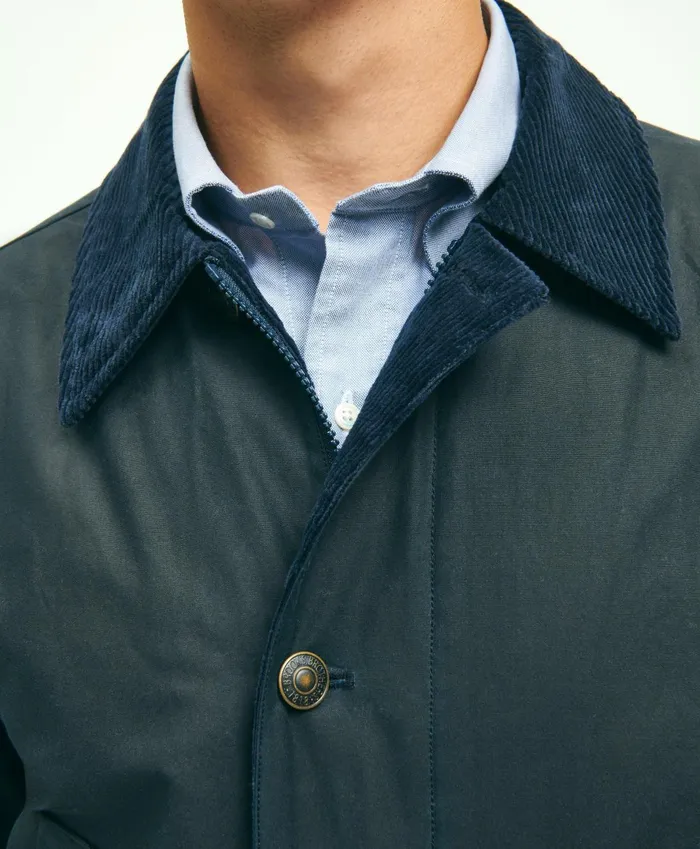 Coats andamp Jackets Men Brooks Brothers Cotton Waxed Chore Jacket Dark Blue