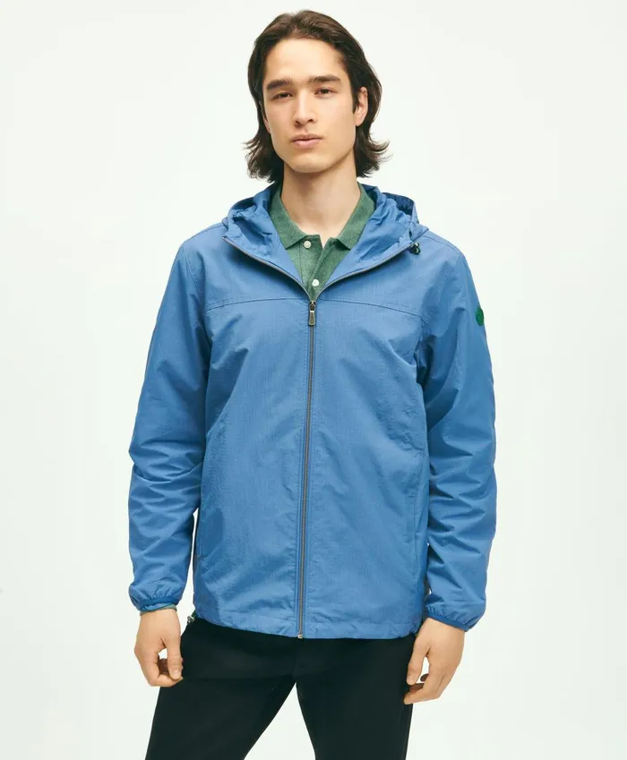 Coats andamp Jackets Men Brooks Brothers Nylon Windbreaker Blue