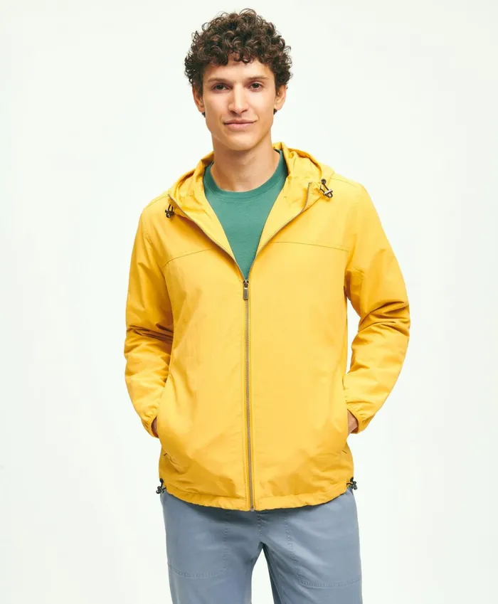 Coats andamp Jackets Men Brooks Brothers Nylon Windbreaker Yellow